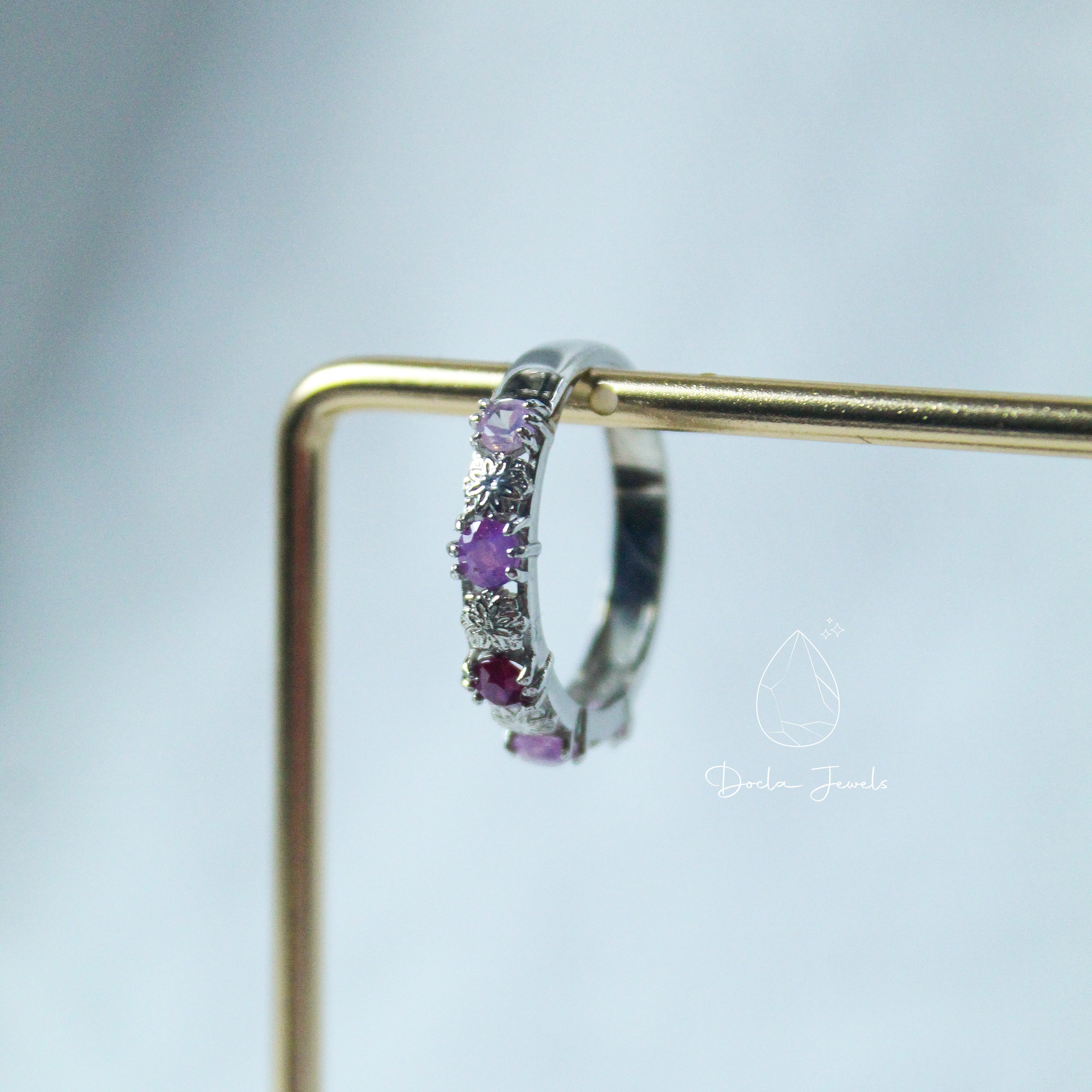 Enchanting Ruby Ring with Vintage Carving